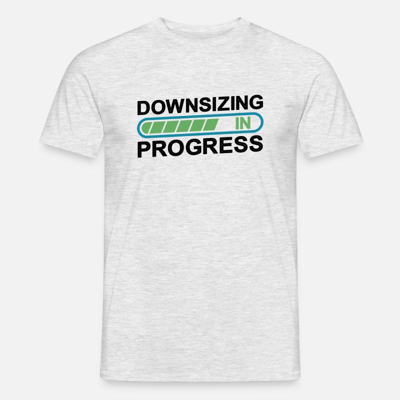 Downsizing In Progress 16 - Männer T-Shirt - Grau meliert