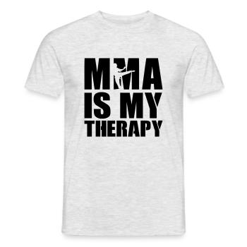 mma therapy - Männer T-Shirt - Grau meliert - Vorne - AI Model Male 178 dark (178cm)