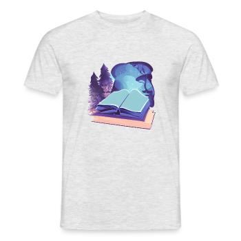 Reading Gift Book Readers Book Lovers Books - Men's T-Shirt - heather grey - Front - AI Model Male 178 dark (178cm)