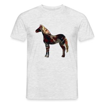 Pferd - Männer T-Shirt - Grau meliert - Vorne - AI Model Male 178 dark (178cm)