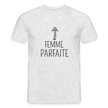 Femme parfaite - T-shirt homme - gris chiné - Devant - AI Model Male 178 dark (178cm)