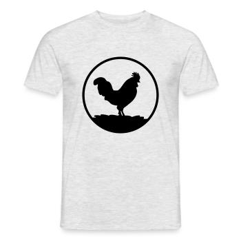 hahn - Männer T-Shirt - Grau meliert - Vorne - AI Model Male 178 dark (178cm)