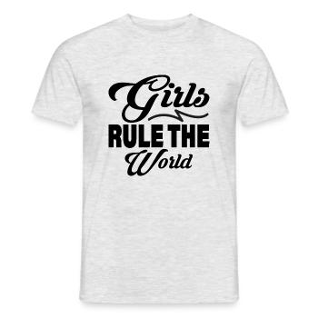 Girls rule the World - Men's T-Shirt - heather grey - Front - AI Model Male 178 dark (178cm)