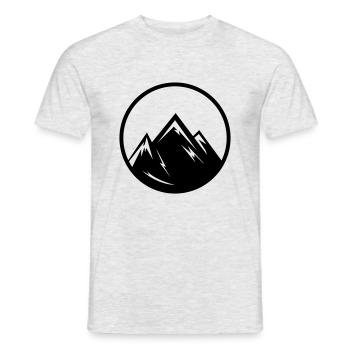 mountains - Männer T-Shirt - Grau meliert - Vorne - AI Model Male 178 dark (178cm)
