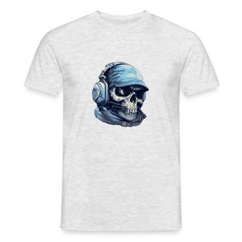 Tactical Skull - Männer T-Shirt - Grau meliert - Vorne - AI Model Male 178 dark (178cm)