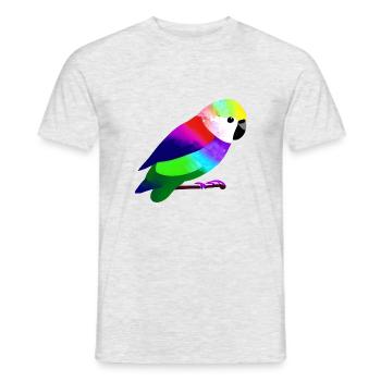 Budgie Bird Owner Bird Cockatiel - Men's T-Shirt - heather grey - Front - AI Model Male 178 dark (178cm)