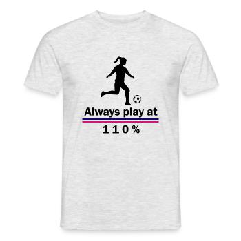 Fußball Soccer - Men's T-Shirt - heather grey - Front - AI Model Male 178 dark (178cm)