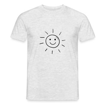 Sonne - Männer T-Shirt - Grau meliert - Vorne - AI Model Male 178 dark (178cm)