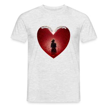 Schön, dass es dich gibt - Männer T-Shirt - Grau meliert - Vorne - AI Model Male 178 dark (178cm)