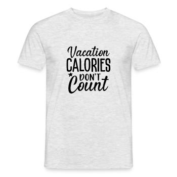 Vacation Calories Don´t Count - Männer T-Shirt - Grau meliert - Vorne - AI Model Male 178 dark (178cm)
