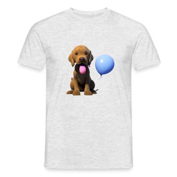Chiot Labrador propriétaire Labrador Retriever - T-shirt homme - gris chiné - Devant - AI Model Male 178 dark (178cm)