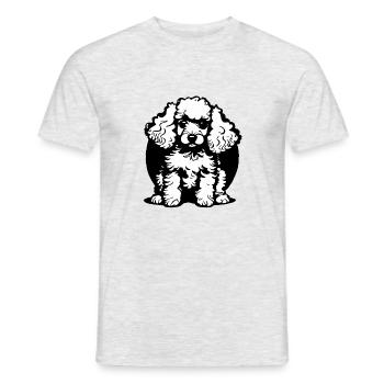 Poodle Puppy Dog Owner Dog Love Poodle Puppy - Men's T-Shirt - heather grey - Front - AI Model Male 178 dark (178cm)