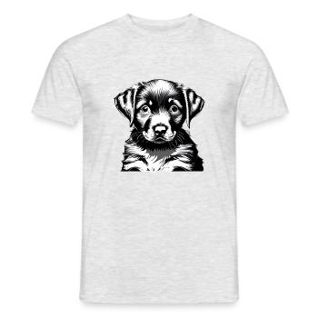 Labradorbesitzer Hundewelpe Labrador Retriever - Männer T-Shirt - Grau meliert - Vorne - AI Model Male 178 dark (178cm)