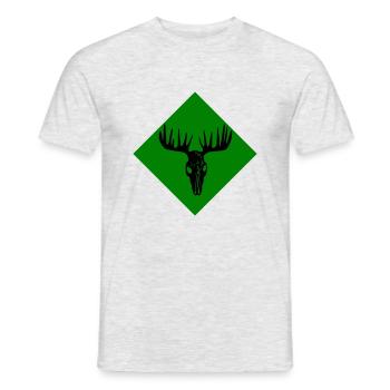 Elch-Schädel - Männer T-Shirt - Grau meliert - Vorne - AI Model Male 178 dark (178cm)