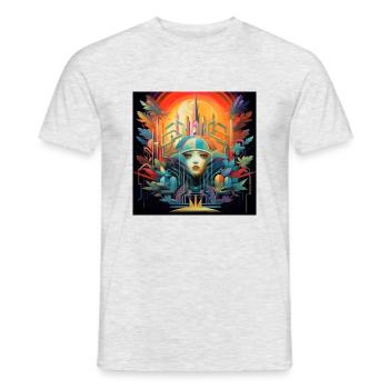 Ruler Design Jungle Warrior Neon - Men's T-Shirt - heather grey - Front - AI Model Male 178 dark (178cm)