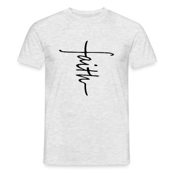 Faith - Men's T-Shirt - heather grey - Front - AI Model Male 178 dark (178cm)