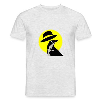 Corneille froide jaune - T-shirt homme - gris chiné - Devant - AI Model Male 178 dark (178cm)