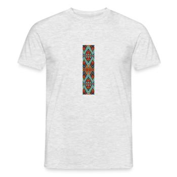 Letter I- boho design, Colorful monogram - Men's T-Shirt - heather grey - Front - AI Model Male 178 dark (178cm)