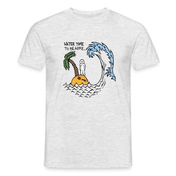 Water Time To Be Alive - Men's T-Shirt - heather grey - Front - AI Model Male 178 dark (178cm)