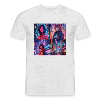 Tokyo Girls - Men's T-Shirt - heather grey - Front - AI Model Male 178 dark (178cm)