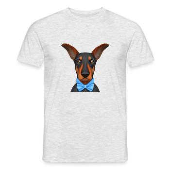 Doberman puppy Doberman dog Doberman trainer - Men's T-Shirt - heather grey - Front - AI Model Male 178 dark (178cm)