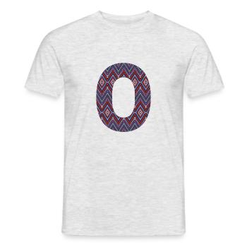 Monogram Letter O- geometric pattern - Men's T-Shirt - heather grey - Front - AI Model Male 178 dark (178cm)