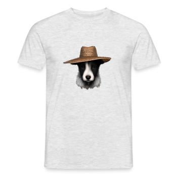 Hundehalter Border Collie Hundeliebhaber Hunde - Männer T-Shirt - Grau meliert - Vorne - AI Model Male 178 dark (178cm)