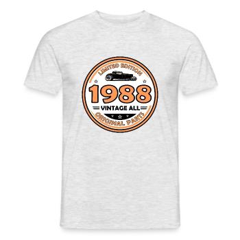 vintage 1988 - Men's T-Shirt - heather grey - Front - AI Model Male 178 dark (178cm)