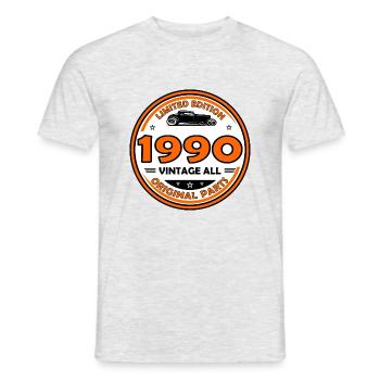 vintage 1990 - T-shirt homme - gris chiné - Devant - AI Model Male 178 dark (178cm)