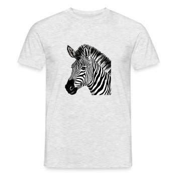 Zebi the Zebra - Men's T-Shirt - heather grey - Front - AI Model Male 178 dark (178cm)