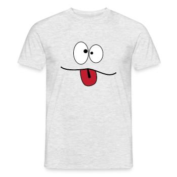 Tête de fou - T-shirt homme - gris chiné - Devant - AI Model Male 178 dark (178cm)