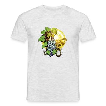 Bunch of grapes in the sun - Men's T-Shirt - heather grey - Front - AI Model Male 178 dark (178cm)
