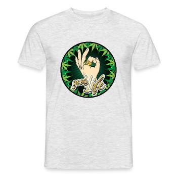 Gutes Leben - Männer T-Shirt - Grau meliert - Vorne - AI Model Male 178 dark (178cm)