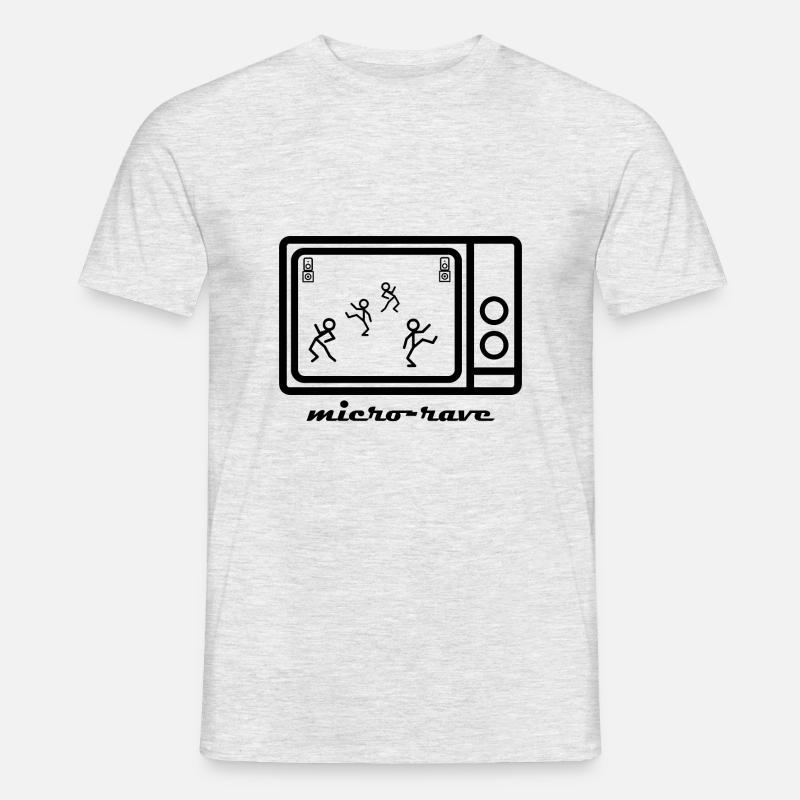 micro rave - Männer T-Shirt - Grau meliert