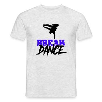 Break Dance - T-shirt homme - gris chiné - Devant - AI Model Male 178 dark (178cm)