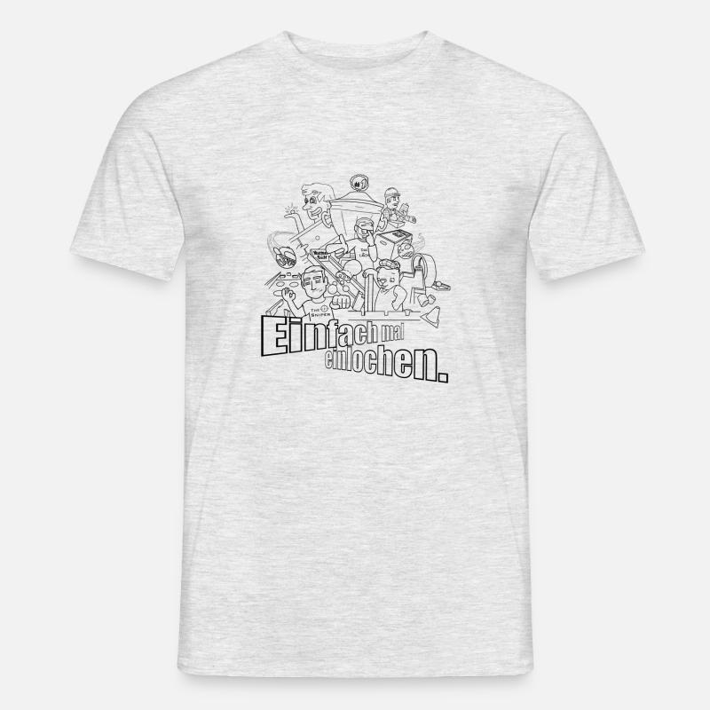 Murmelgolf - Einfach mal einlochen - Männer T-Shirt - Grau meliert