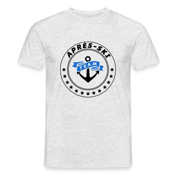 apres ski team anker - Männer T-Shirt - Grau meliert - Vorne - AI Model Male 178 dark (178cm)