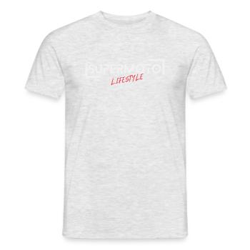 SUPERMOTO LIFESTYLE - Männer T-Shirt - Grau meliert - Vorne - AI Model Male 178 dark (178cm)