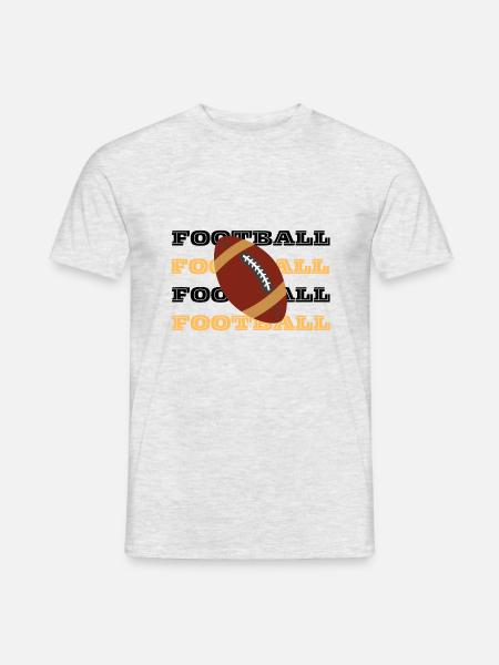 Football ist Leben - Männer T-Shirt - Grau meliert