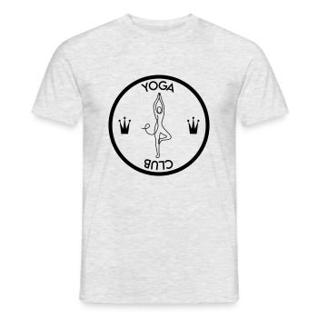 Yoga-Club - Männer T-Shirt - Grau meliert - Vorne - AI Model Male 178 dark (178cm)