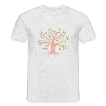 Lebensbaum Baum des Lebens Meditation Yoga - Männer T-Shirt - Grau meliert - Vorne - AI Model Male 178 dark (178cm)