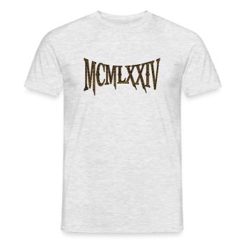 MCMLXXIV 1974 50. Geburtstag B-Day Geburtstagsgeschenk - Männer T-Shirt - Grau meliert - Vorne - AI Model Male 178 dark (178cm)