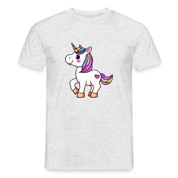 Unicorn Mythical Beast Girl Unicorns - Men's T-Shirt - heather grey - Front - AI Model Male 178 dark (178cm)