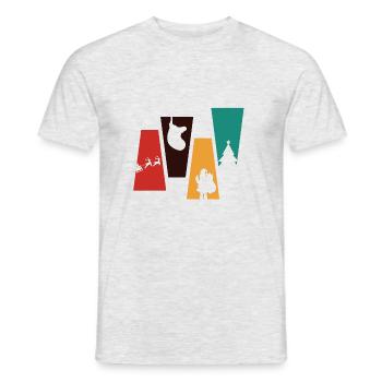 Vintage Retro Christmas - Weihnachtsgeschenkidee - Männer T-Shirt - Grau meliert - Vorne - AI Model Male 178 dark (178cm)