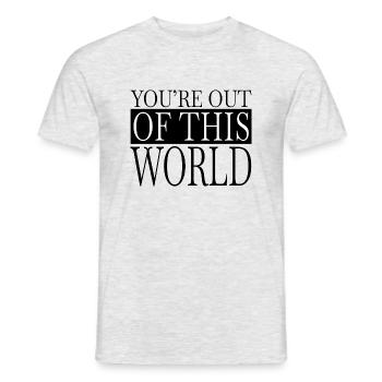planètes présentes idée génial dictons citation drôle - T-shirt homme - gris chiné - Devant - AI Model Male 178 dark (178cm)