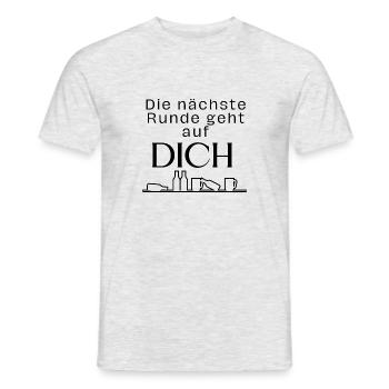 Die nächste Runde geht auf dich - Männer T-Shirt - Grau meliert - Vorne - AI Model Male 178 dark (178cm)