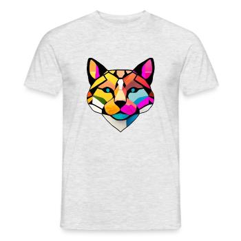 Chat persan, matou ou chat, chat, propriétaire de chat, chat domestique - T-shirt homme - gris chiné - Devant - AI Model Male 178 dark (178cm)