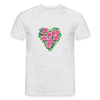 Valentine's Day Wedding Mother's Day Love Engagement - Men's T-Shirt - heather grey - Front - AI Model Male 178 dark (178cm)