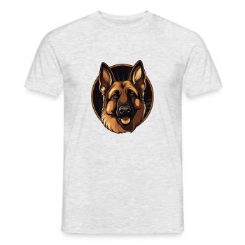 Schäferhund - Männer T-Shirt - Grau meliert - Vorne - AI Model Male 178 dark (178cm)