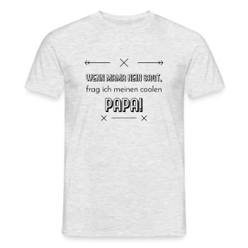 lustige sprüche cooler papa - Männer T-Shirt - Grau meliert - Vorne - AI Model Male 178 dark (178cm)
